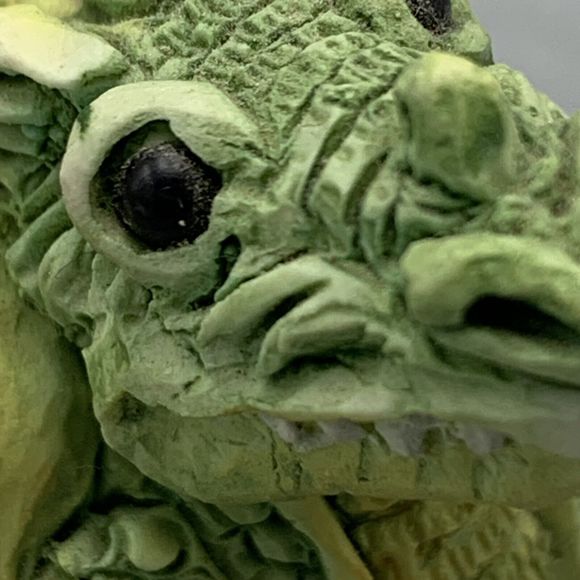 Vintage 1993 Stone Critter Littles Green Dragon SCL 003 Made in the USA Fantasy - Picture 8 of 14